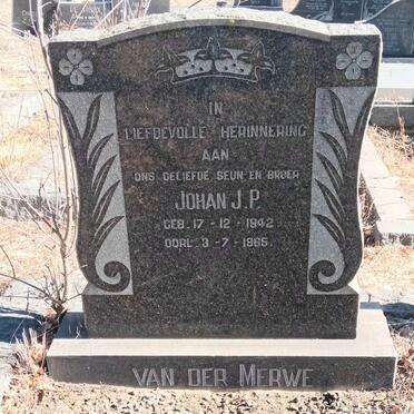 MERWE Johan J.P., van der 1942-1965