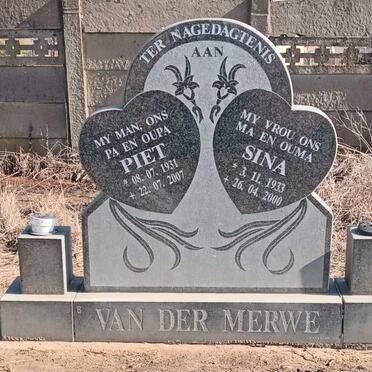 MERWE Piet, van der 1931-2007 & Sina 1933-2000
