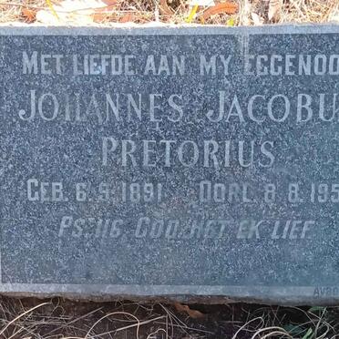 PRETORIUS Johannes Jacobus 1891-1956