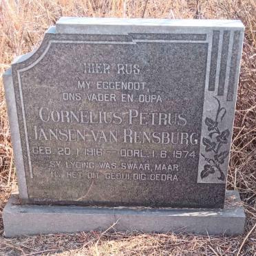 RENSBURG Cornelius Petrus, Jansen van 1916-1974