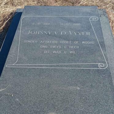 VYVER Johnny, v.d. 1913-1990