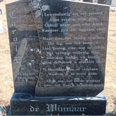 WINNAAR Carole, de 1966-2008