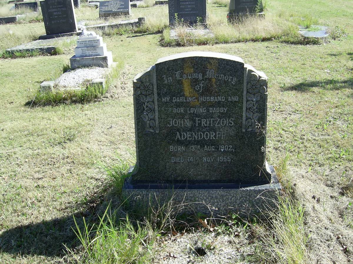 ADENDORFF John Fritzois 1902-1955