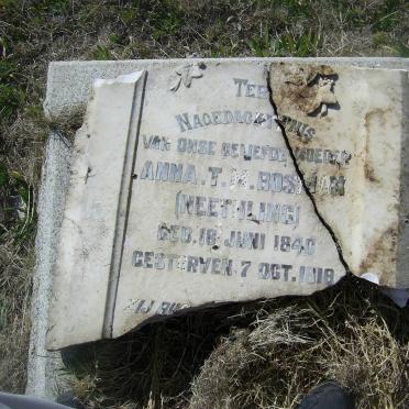 BOSMAN Anna T. nee NEETLING 1840-1918