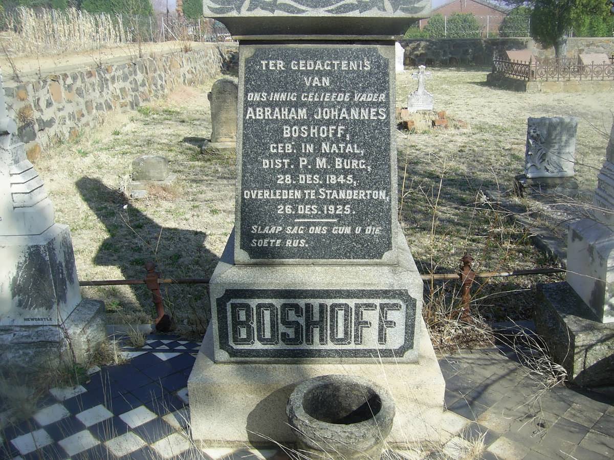 BOSHOFF Abraham Johannes 1845-1925