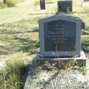 BEER Anna M.E., de nee ESTERHUIZEN 1877-1967