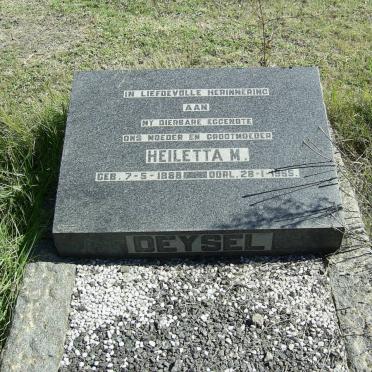 DEYSEL Heiletta M. 1888-1965