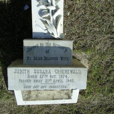 GROENEWALD Judith Susara 1874-1903