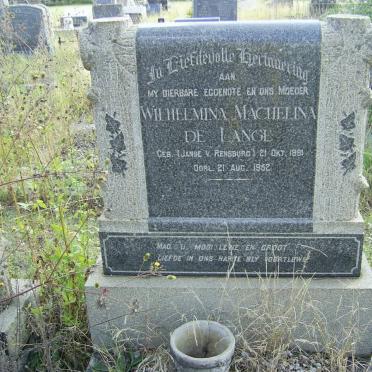 LANGE Wilhelmina Machelina, de nee JANSE VAN RENSBURG 1881-1952