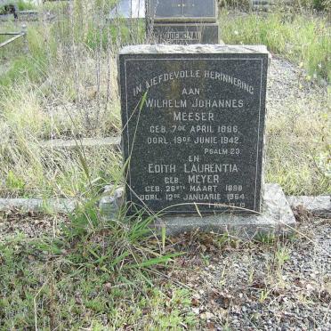 MEESER Wilhelm Johannes 1886-1942 &amp; Edith Laurentia MEYER 1890-1964