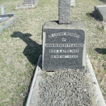 PEACOCK John Herbert  -1922