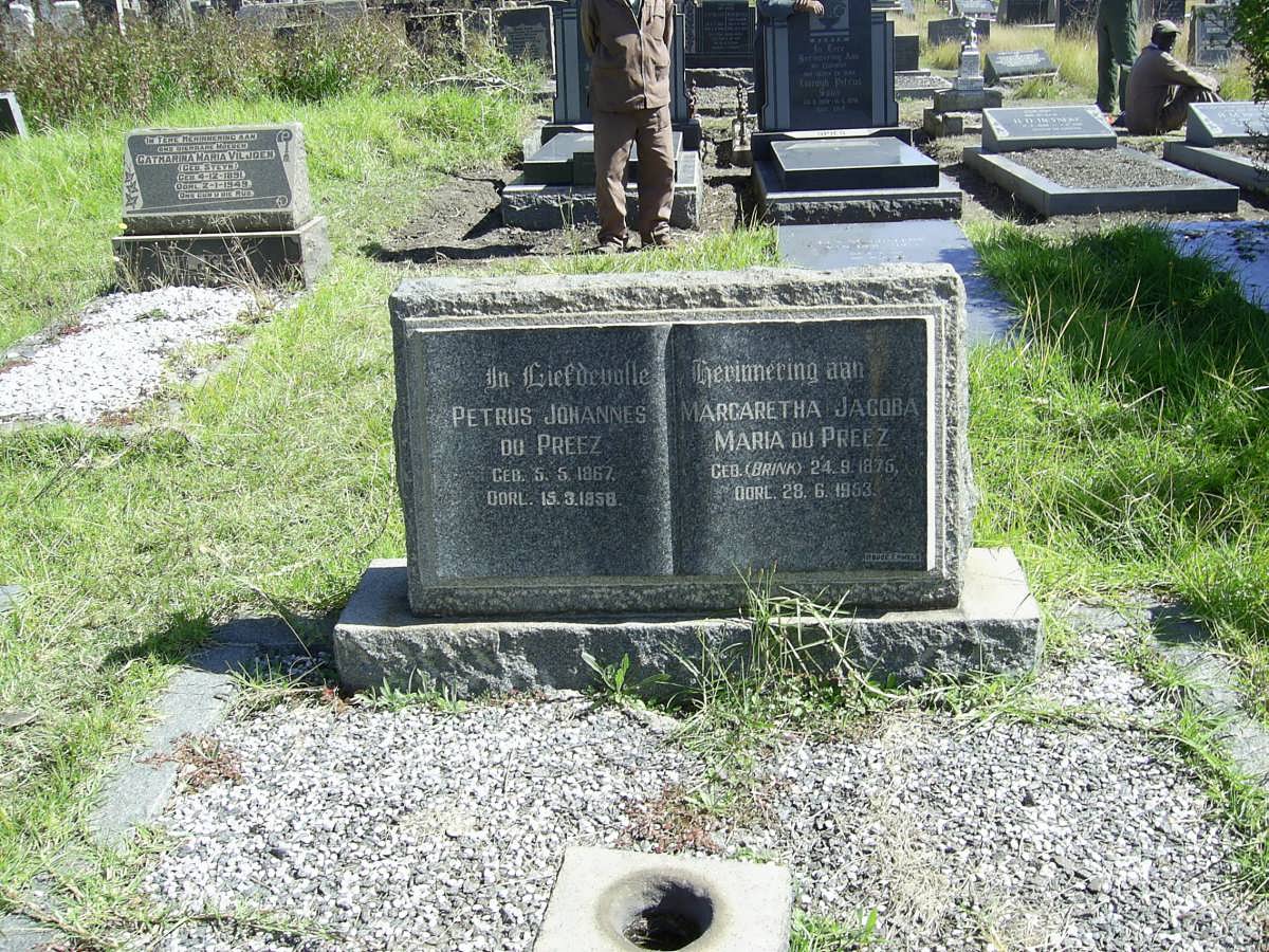 PREEZ Petrus Johannes, du 1867-1958 &amp; Margaretha Jacoba Maria BRINK 1875-1953