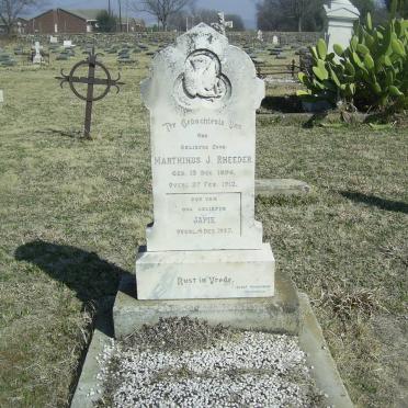RHEEDER Marthinus J. 1896-1912 :: RHEEDER Japie  -1937