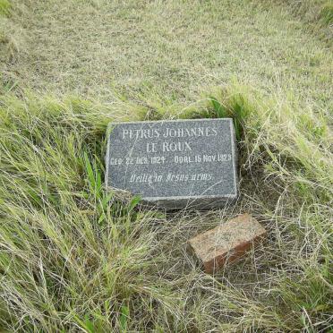 ROUX Petrus Johannes, le 1924-1929