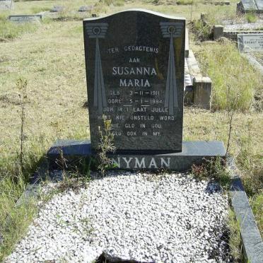 SNYMAN Susanna Maria 1911-1984