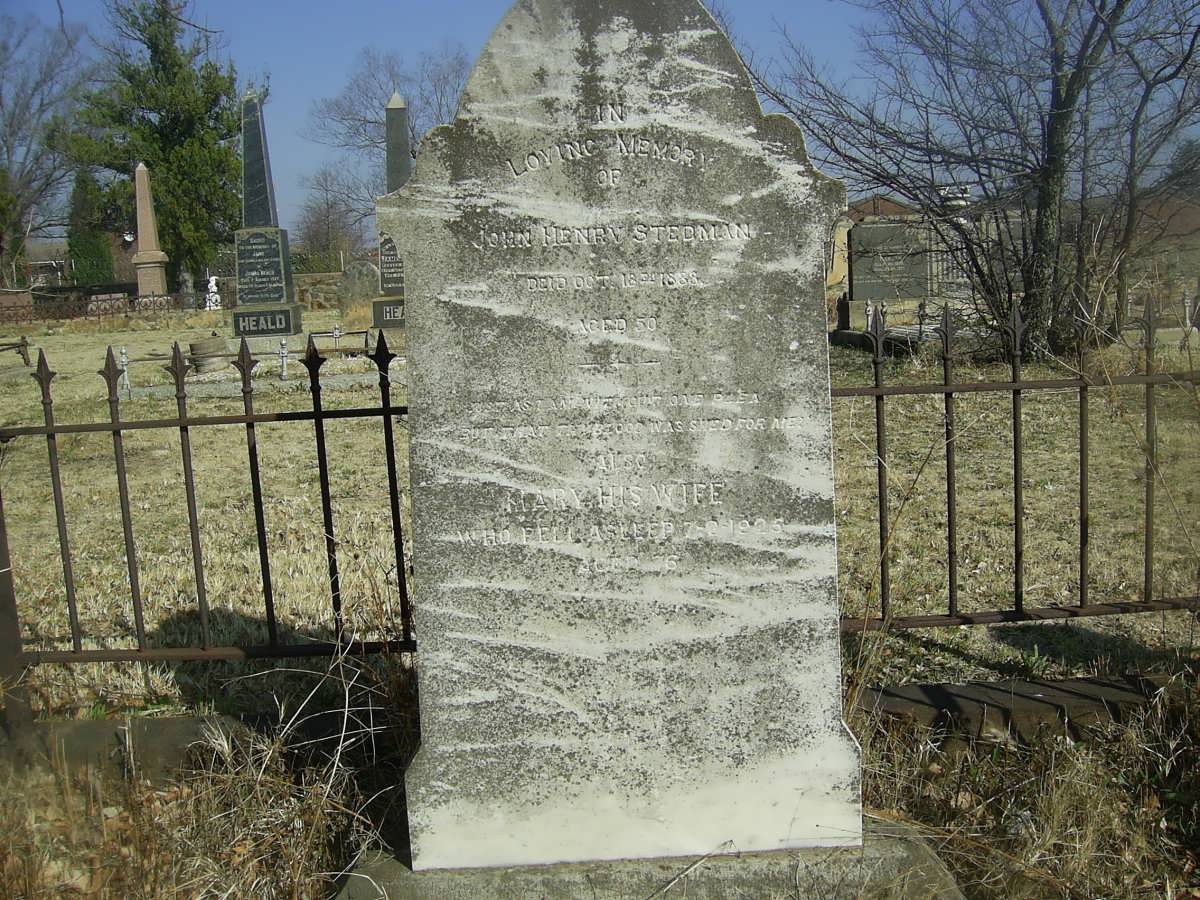 STEDMAN John Henry  -1888