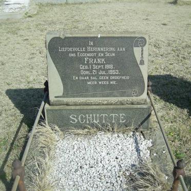 SCHUTTE Frank 1918-1953