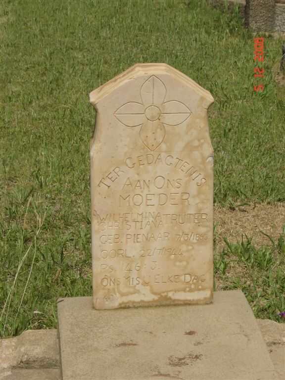 TRUTER Wilhelmina Christina nee PIENAAR 1860-1944