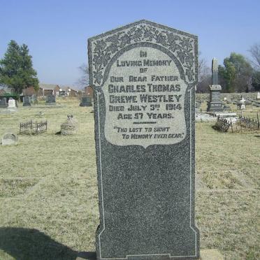 WESTLEY Charles Thomas Crewe  -1914