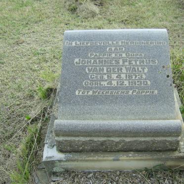 WALT Johannes Petrus, van der 1873-1930