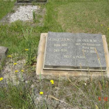 WEST George J.B. 1883-1956 &amp; Jacoba M. VON BACKSTROM 1884-1968