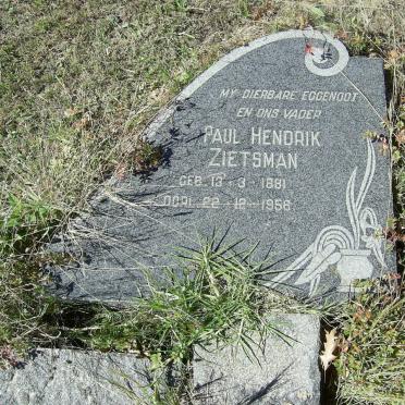 ZIETSMAN Paul Hendrik 1881-1956