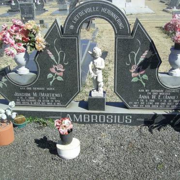AMBROSIUS Joachim M. 1908-1995 &amp; Anna W.E. 1916-1987
