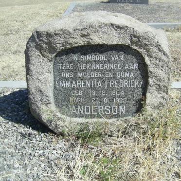 ANDERSON Emmarentia Fredrieka 1904-1983