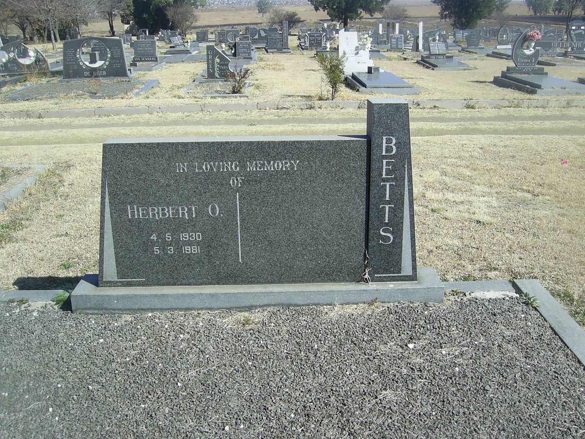 BETTS Herbert O. 1930-1981