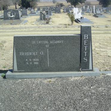 BETTS Herbert O. 1930-1981