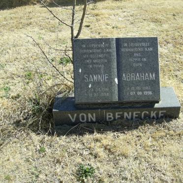 BENECKE Abraham, von 1908-1996 &amp; Sannie 1916-1994