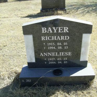 BAYER Richard 1915-1994 &amp; Anneliese 1927-2004