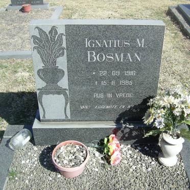 BOSMAN Ignatius M. 1916-1985