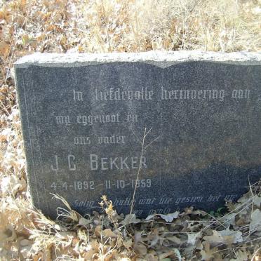 BEKKER J.C. 1892-1959
