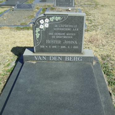 BERG Hester Josina, van den 1891-1985