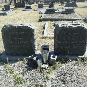 BOWKER Leith 1884-1970 &amp; Marion OCHSE 1882-1971