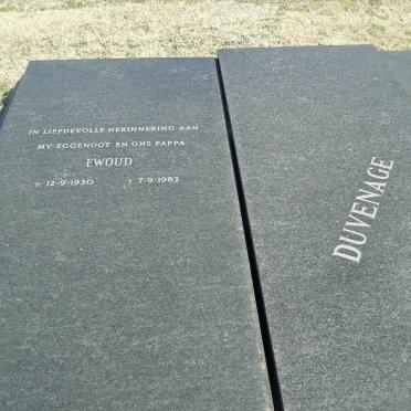 DUVENAGE Ewoud 1930-1982