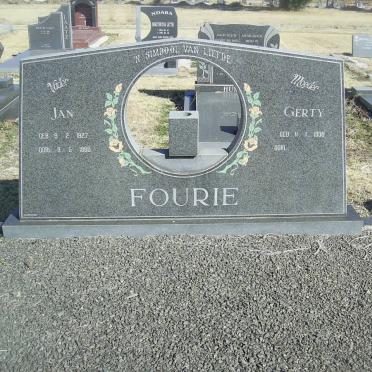 FOURIE Jan 1927-1988 &amp; Gerty 1930-