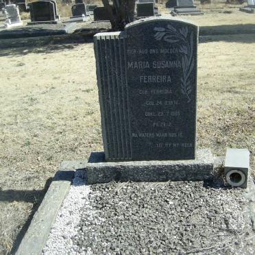 FERREIRA Maria Susanna nee FERREIRA 1876-1965