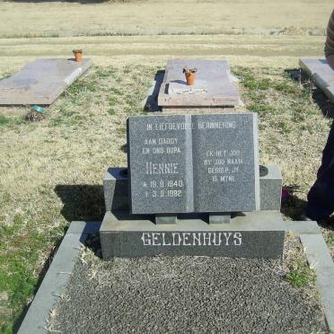 GELDENHUYS Hennie 1940-1992