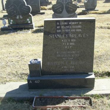 GREAVES Stanley 1939-1995 &amp; Hazel C. 1942-1987