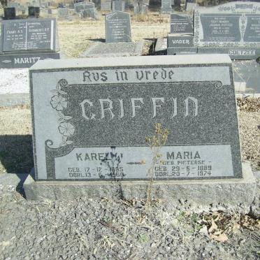 GRIFFIN Karel 1886-1960 &amp; Maria PIETERSE 1889-1974