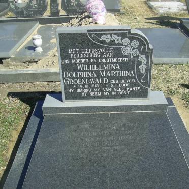 GROENEWALD Wilhelmina Dolphina Marthina nee DEYSEL 1913-2005