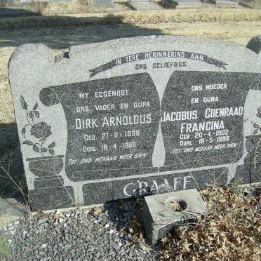 GRAAFF Dirk Arnoldus 1896-1959 &amp; Jacobus Coenraad Francina 1902-1998