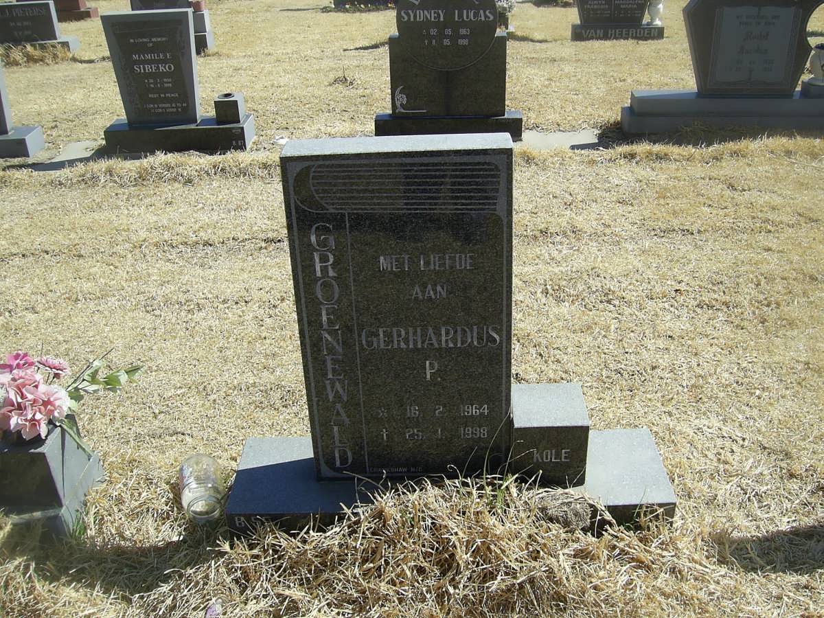 GROENEWALD Gerhardus P. 1964-1998