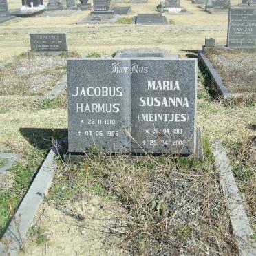 HARMUS Jacobus 1910-1989 &amp; Maria Susanna MEINTJES 1918-2002