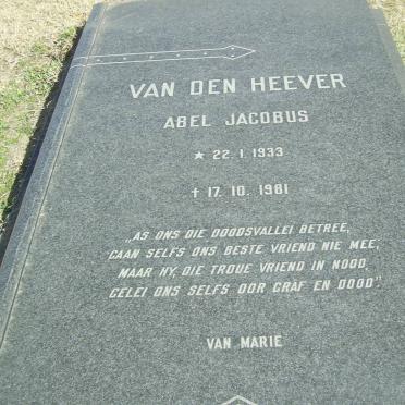 HEEVER Abel Jacobus, van den 1933-1981