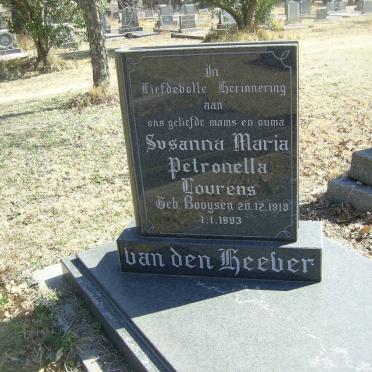 HEEVER Susanna Maria Petronella Lourens, van den nee BOOYSEN 1918-1993