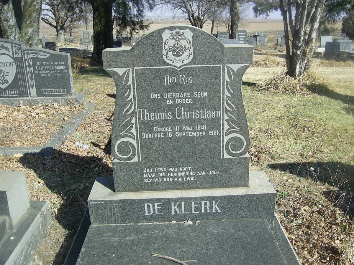 KLERK Theunis Christiaan, de 1941-1961