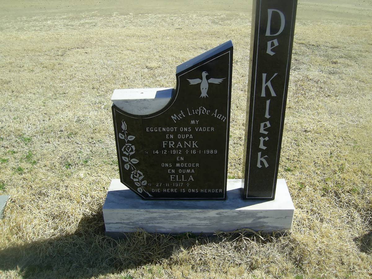 KLERK Frank, de 1912-1989 &amp; Ella 1917-